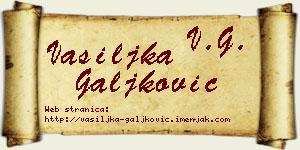 Vasiljka Galjković vizit kartica